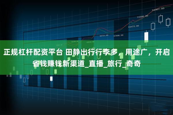 正规杠杆配资平台 田静出行行李多，用途广，开启省钱赚钱新渠道_直播_旅行_奇奇
